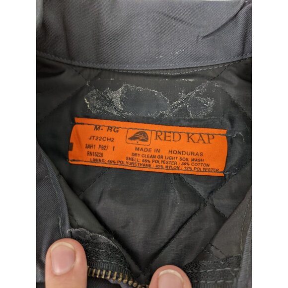 Red Kap Grey Workwear Jacket Mens Size Large Cotton Blend Uniform Work - Picture 5 of 10